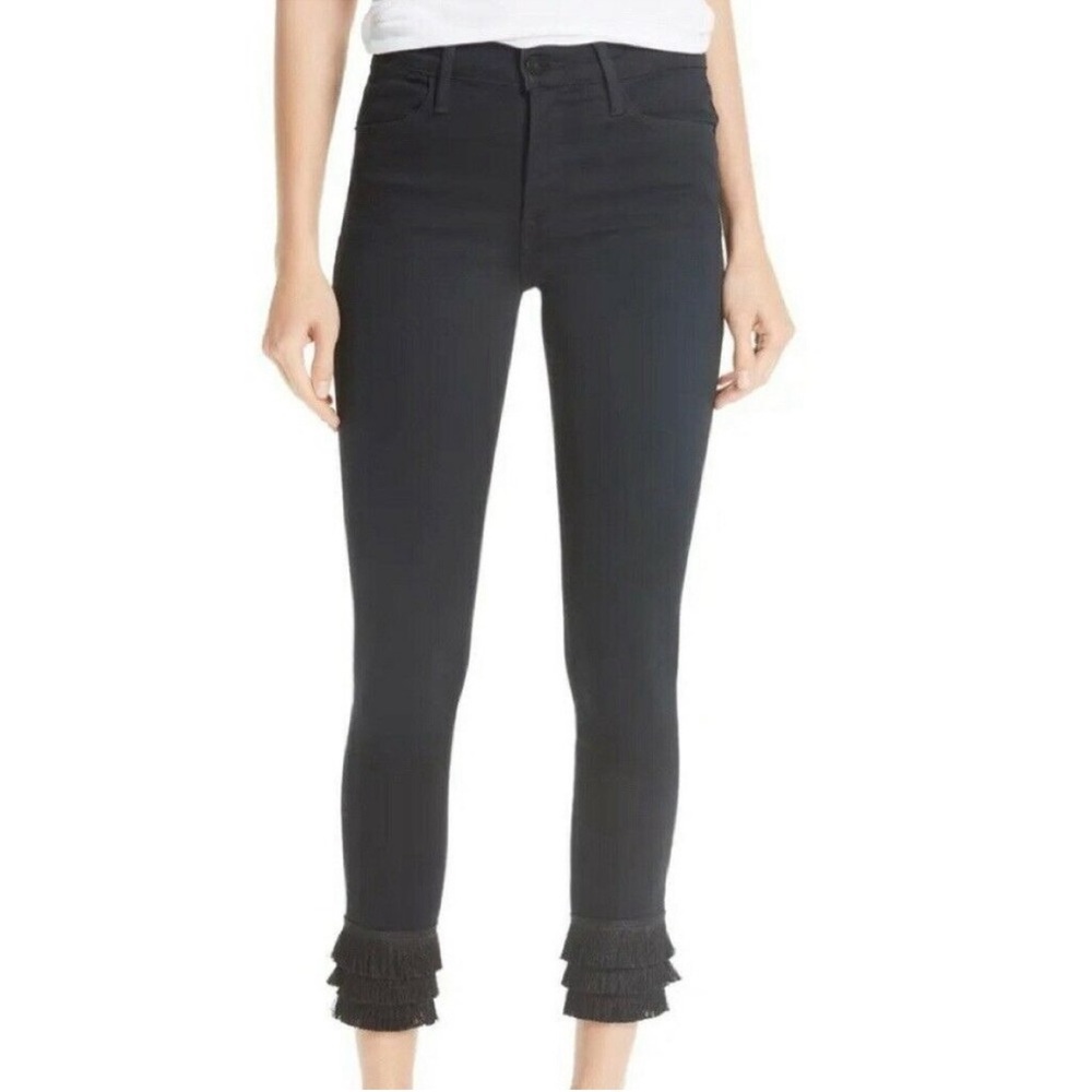 FRAME Denim Le High Skinny Triple Fringe-hem Jeans Size 24